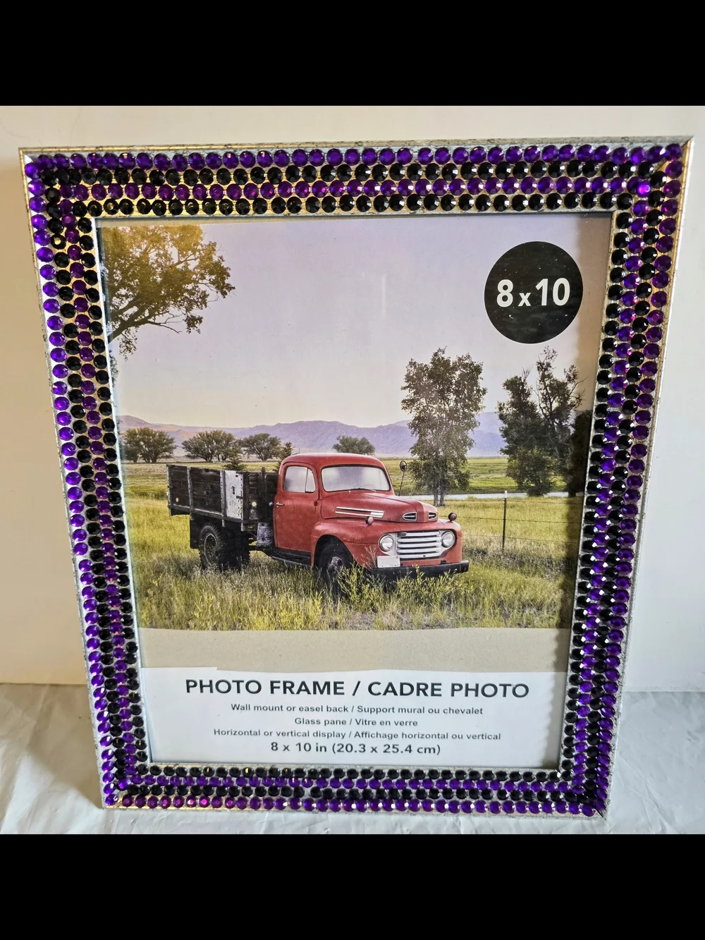 Purple Black 8x10 Photo Frame New Handmade